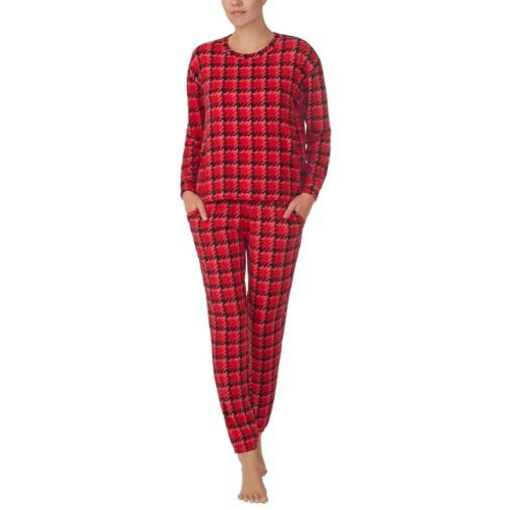 Sanctuary Woman's Large Bright Red 2-Pc. Long-Sleeve Jogger Pajamas Set NWT